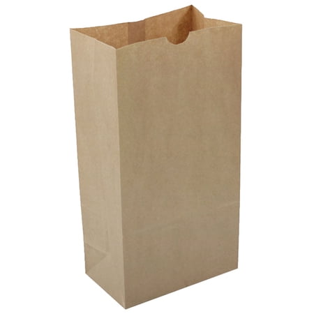 JAM Paper Kraft Lunch Bags, X-Large, 6 1/4 x 3 13/16 x 12 1/2, Brown, Bulk 500 Bags/Box