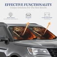 thumbnail image 3 of Kdxio Cool Flame Lion A Print 2-Piece Sun Shade Front Windshield - Foldable Car Front Window Sunshades for Most Sedans SUV Truck, 3 of 6
