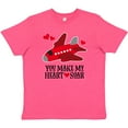 thumbnail image 3 of Inktastic Valentines Day Airplane Hearts Youth T-Shirt, 3 of 5