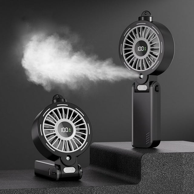 Ventilador, ventilador de techo, ventilador de escritorio, ventilador portátil, ventilador digital de mano con pulverizador, ventilador portátil de escritorio plegable de alta velocidad, ventilador co