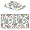 thumbnail image 2 of SKYSONIC 3 Pack Towel Elephant Flower Watercolor Cotton Bath Towel Set (1 Bath Towel, 1 Hand Towel, 1 Washcloth) for Bathroom, Super Soft and Quick Dry Towels, 2 of 7
