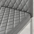 thumbnail image 6 of 6x Milan Grey Chrome Hatched Faux Leather Dining Chairs, 6 of 6