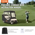 thumbnail image 3 of VEVOR Golf Cart Enclosure, 600D Polyester Driving Enclosure with 4-Sided Transparent Windows,2 Passenger Club Car Covers Universal Fits for Most Brand Carts,Sunproof and Dustproof Outdoor Cart Cover, 3 of 9
