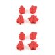 thumbnail image 1 of Moldes para hornear galletas Cateissary 4 piezas copo de nieve Rojo, 1 of 6