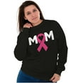 thumbnail image 3 of Breast Cancer Awareness Mom Fighter Women Plus Size Crewneck Sweatshirt Brisco Brands 5X, 3 of 5