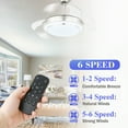 thumbnail image 5 of 36'' LED Retractable Blades Ceiling Fan with Remote Control and Light Kit, 6-Speed Ceiling Fan with Reversile Blades, 5 of 11