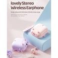 thumbnail image 3 of YUNOVA Girls Kids Wireless Earbuds Bluetooth 5.3 with 25H Playtime, IPX5 Waterproof TWS Earphones for Small Ears, Cute Animal Design for School/Sports/Gifts, 3 of 7
