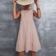 thumbnail image 2 of Vestido escalonado con cuello redondo para mujer, vestido sin mangas con dobladillo suelto, informal, elegante, liso, para fiesta, vida diaria, rosa, XL, 2 of 6