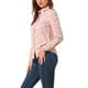 thumbnail image 4 of CAMISA DE BOTÓN PARA MUJER INSPIRE CHIC Estampado Floral Diminuto Manga Larga Cuello de Punta Top de Oficina M Rosa Claro, 4 of 8