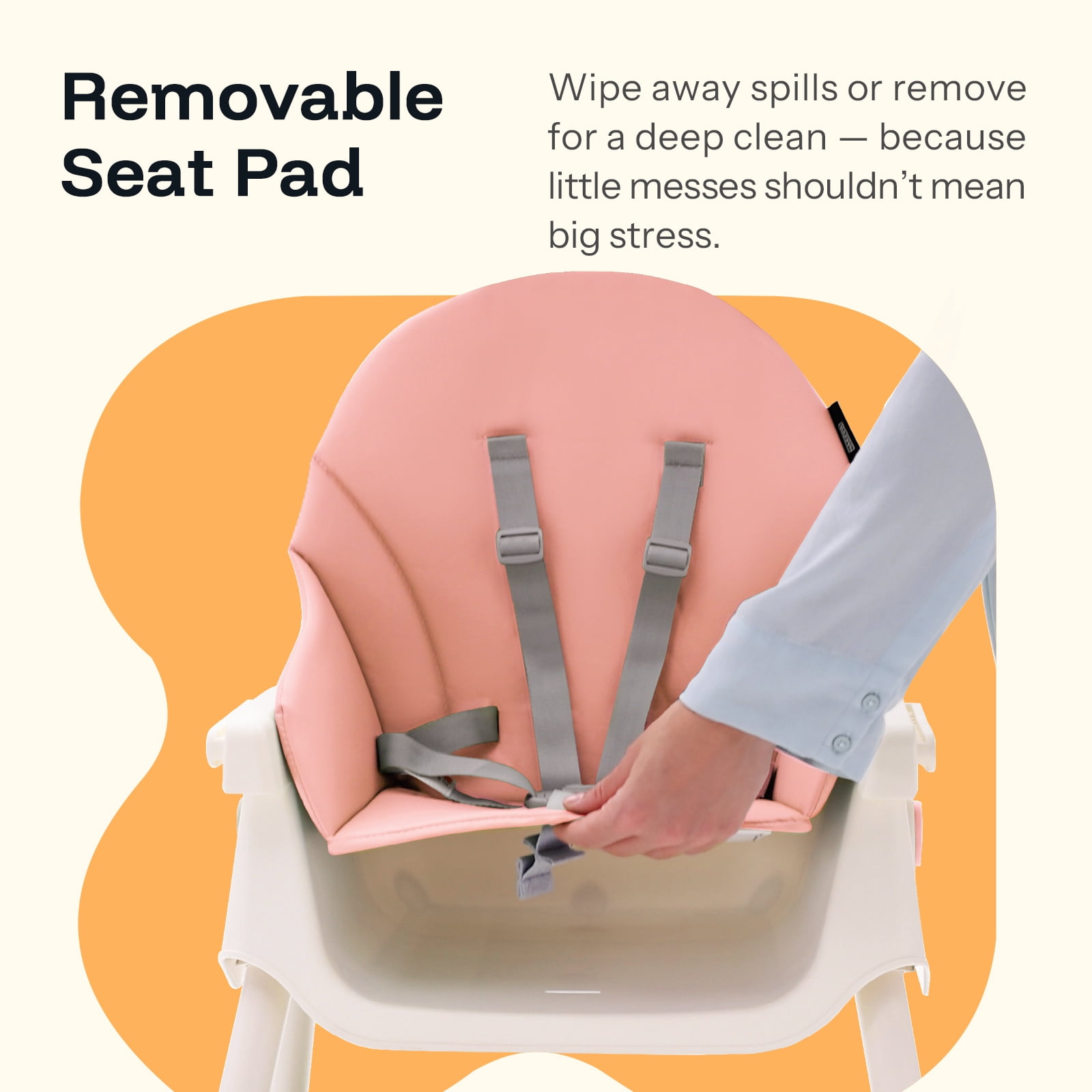 HARPPA 4-in-1 Convertible High Chair for Babies and Toddlers, Feeding Chair for Infant,Pink