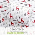 thumbnail image 3 of Christmas Sheets , Soft Brushed Microfiber Bed Sheet Set, 16 Inches Deep Pocket Fitted Sheet Winter Holiday Sheets Set (Christmas Pattern), 3 of 8