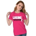 thumbnail image 3 of Losing Not Option Cure Will Be Found Womens Fitted Plus Size Graphic Tee Brisco Brands 2X, 3 of 5