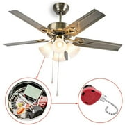 Zing Ear ZE-268S1 3-Speed Rotary Fan 4 Wire Replacement Speed Control Ceiling Fan Switch Pull Chain Switch Silver Finish