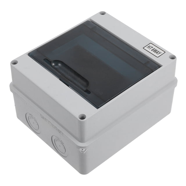SHISUYAN Outdoor Electrical Box Weatherproof 6 Way Circuit Breaker Box Distribution Protection Box with Cover Plastic Electrical Enclosure for Indoor and Outdoor Use