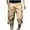 Khaki, variant on Jgppe Men's Capri Pants Cotton Loose Lightweight Elastic Waist Casual Below Knee Shorts Cargo Short with Pockets