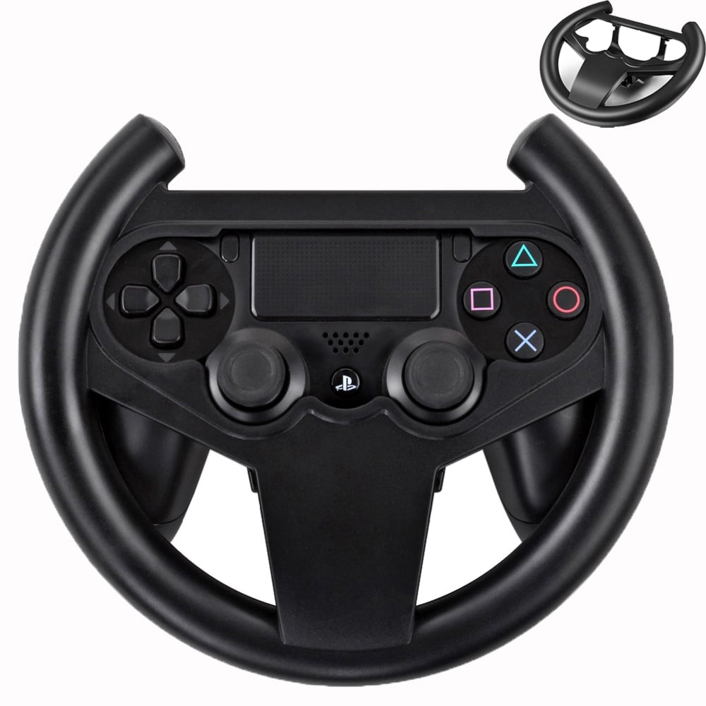 Steering Wheel for PS4 Controller, Gaming Racing Steering Wheel, Grip Controller Accessories for Playstation 4, Works with Car Driving Video Games（Black） - Walmart.com