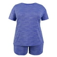 thumbnail image 5 of Fruit of the Loom Women's Soft and Breathable Short Sleeve Crew Top & Pajama Short Set, Sizes S-4X, 5 of 11