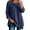 Navy, variant on Tqcoqu Women's Cotton Linen Long Sleeve Loose Tunic Blouse,Round Neck Pleated Front Tops,2026 Spring Fall Trendy Clothes,Blue Women's S-XXXL