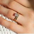 thumbnail image 2 of Solitaire Brilliance Dainty 2.50CT Radiant Cut Moissanite Solitaire Engagement Ring 18kYellow Gold, Ring Size 10, 2 of 7