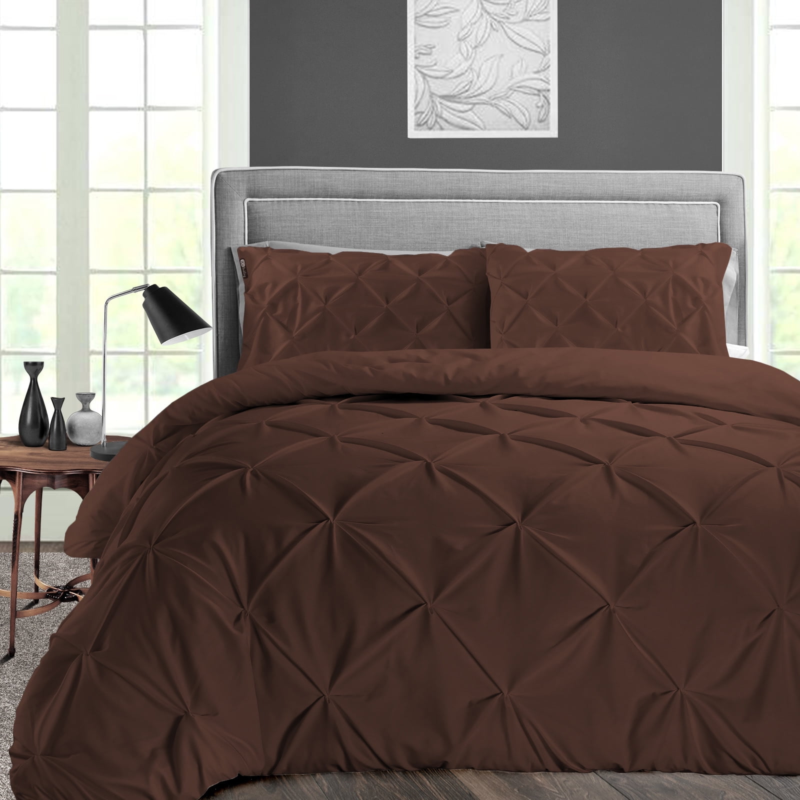 Complete Bedding Set Beige Solid Choose US Sizes 1000 TC 100%Egyptian Cotton 