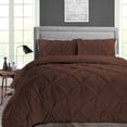 thumbnail image 1 of SGI Bedding Queen Size Duvet Covers Egyptian Cotton 1000 TC 3 Piece Set Chocolate Pinch, 1 of 8