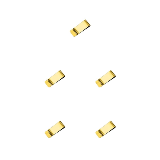 Yuarrent Pinza para dinero Marcapáginas conveniente Cobre inoxidable Abrazadera para efectivo a prueba de herrumbre creativa Tarjetero de moda de doble No.1 5piezas Yuarrent CBP230661