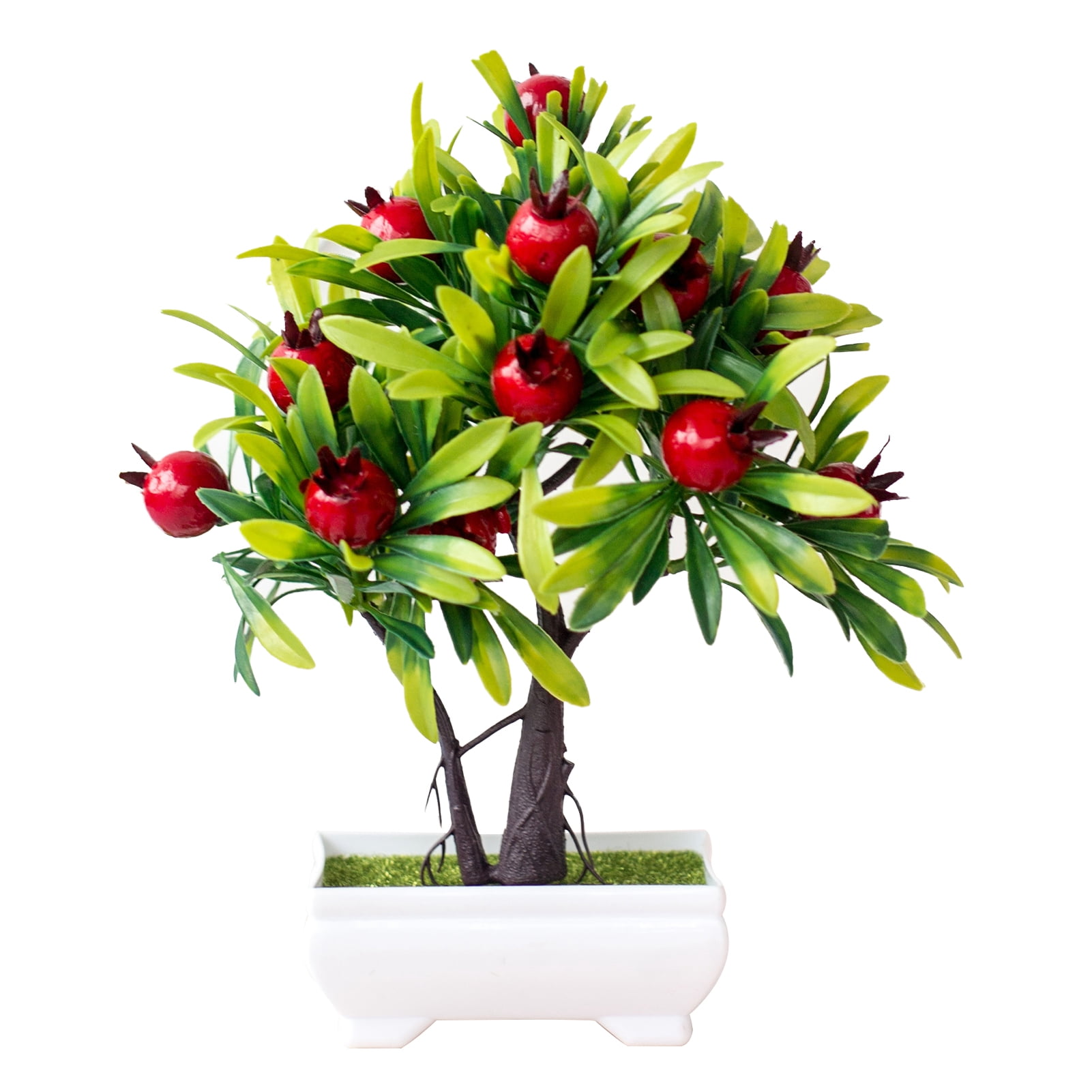 FaLX Plastic Artificial Orange Tree Bonsai Faux Plant Fake Potted