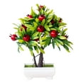 thumbnail image 2 of Hesroicy Plastic Artificial Orange Tree Bonsai Faux Plant Fake Potted Flower Home Office Garden Decor, 2 of 6