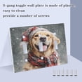 thumbnail image 4 of Cute Dog Christmas with Plaid Scarf Light Switch Cover Electrical Outlet Cover Replaceable Wall Plates 2-Gang, 4 of 8