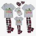thumbnail image 2 of Pijamas familiares navideños a juego con eslogan Christams In July, conjuntos de pijamas grises, 2 of 3