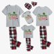 thumbnail image 1 of Pijamas familiares navideños a juego con eslogan Christams In July, conjuntos de pijamas grises, 1 of 3