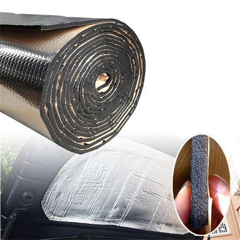 10mm Car Hood Insulation Sound Deadening Pad Heat Shield Thermal Mat Aluminum