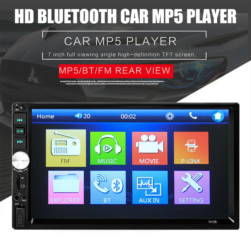 PENGXIANG 7-inch 2 DIN in-Dash GPS Navigation for Car with Rear View Camera,Flip Out Touch Screen Car Stereo,Screen Mirror for Android Phones(not all),CD DVD Player - image 2 of 7