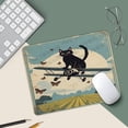 thumbnail image 5 of Funny Black Cat Print Mouse Pad,Cat Mouse Pad,Office Desk Accessories,Desk Decor, Rectangle Non-Slip Rubber, Stitched Edge,Funny Office Presents 10"x12", 5 of 8