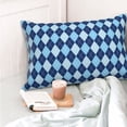 thumbnail image 6 of Disketp Pillow Covers Blue Squares Pattern Throw Pillow Case Cushion Covers,Cushion For Bedroom,Couch,Home-16"X24", 6 of 8