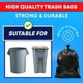 thumbnail image 4 of 45 Gallon Trash Bags, (Value-Pack 100 Bags w/Ties) Extra Large Black Garbage Bags - 45 Gallon Large Trash Bag Can Liners Capacity, 4 of 8
