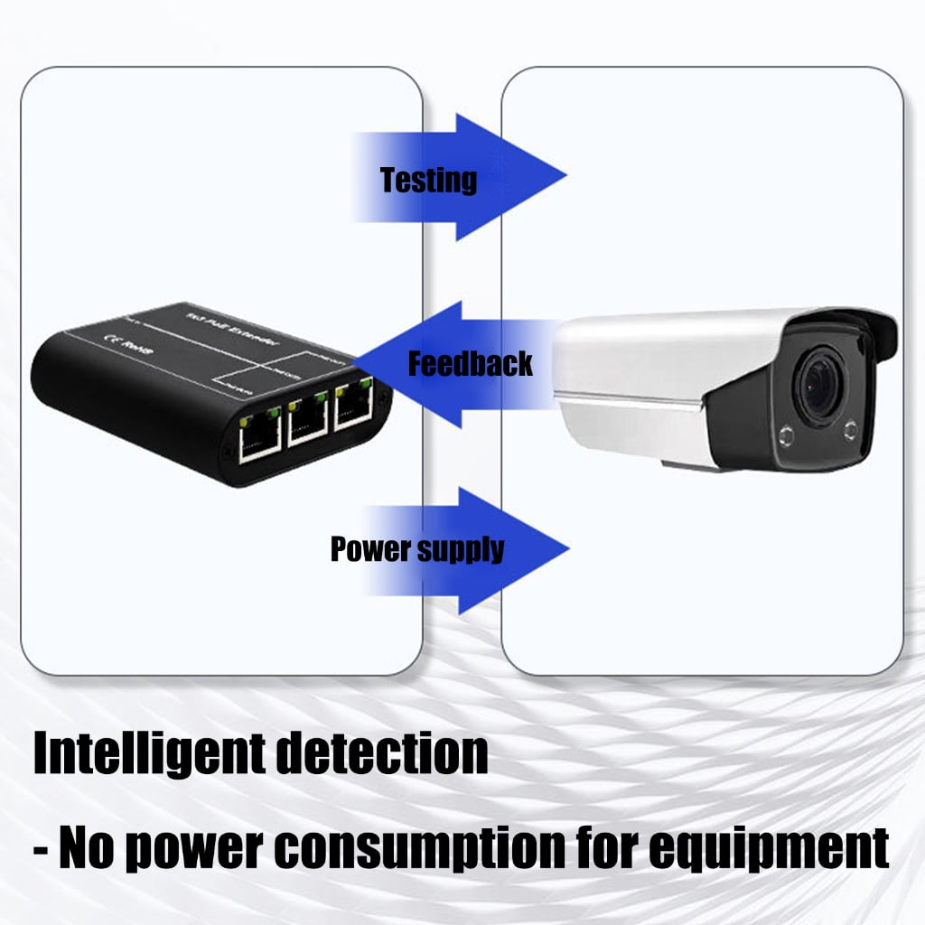 PatungKu Fast Speed 100/1000Mbps POE Networking Repeaters Switches with 3 Output Port Supporting Ethernet Extension up to 100Meters Plugs and Play Installation and LED Indicators