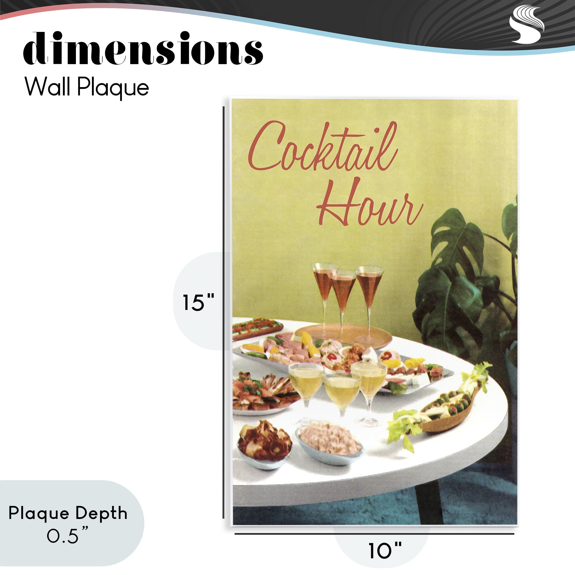 Stupell Industries Cocktail Hour Table Spread Wall Plaque Art, design by Tim Wright