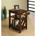 thumbnail image 2 of Furniture of America Chipper Wood Magazine Rack End Table in Dark Walnut, 2 of 3
