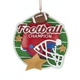 thumbnail image 2 of Football Rosy Red 4 inch Resin Stone Christmas Hanging Figurine Ornament, 2 of 2