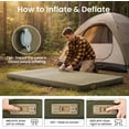 thumbnail image 5 of Lilypelle 4" Self Inflating Double Sleeping Pad for Camping,Built-in Pump Mattress for Backpacking, Traveling,4 Season Inflatable Sleeping Mat with High Support for Cot,Tent,Car, 5 of 8