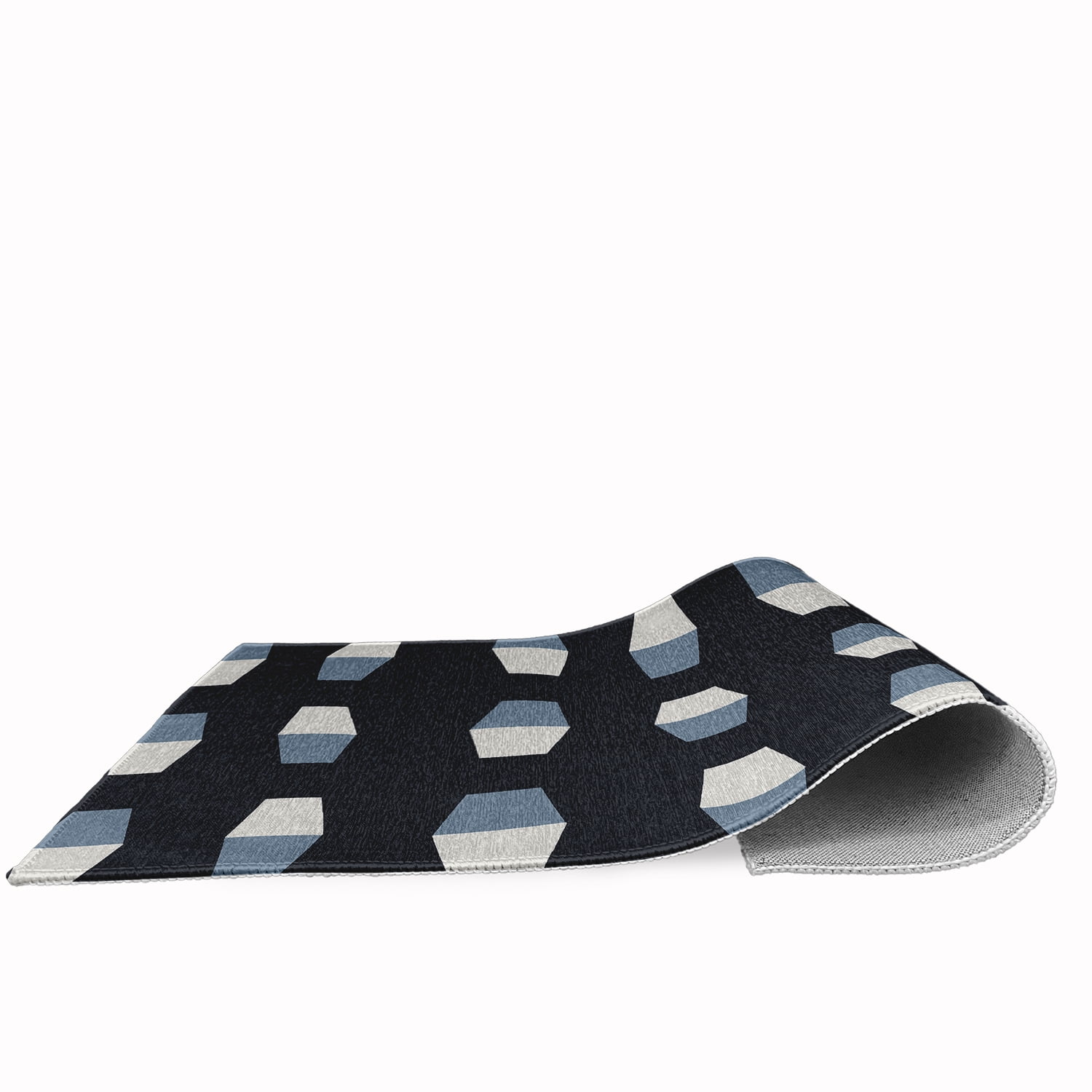 Simply Daisy 2' x 3' Bowling Pins Nautical Chenille Rug, Shark Blue