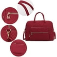 thumbnail image 2 of MKF Collection Jayla Women’s Solid Quilted Cotton Duffle Bag For Travel by Mia K - Wine Red, 2 of 10