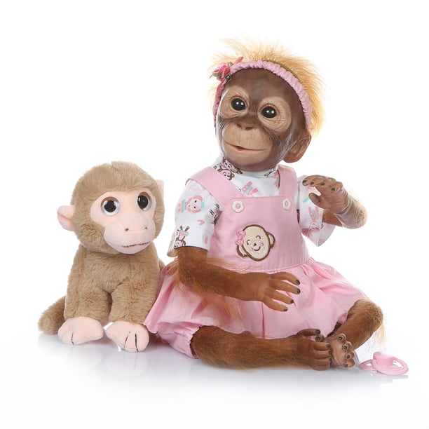 Maboto 21 Inch Realistic Baby Monkey Doll Lifelike Baby Monkey Handmade Detailed Painting Art Dolls With Pink Dress Walmart Com Maboto 21 Inch Realistic Baby Monkey Doll Lifelike Baby Monkey Handmade Detailed Painting Art Dolls With Pink Dress Walmart Com