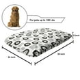 thumbnail image 2 of Black and White Pet Bed, Lion with Dotted Rectangle Pattern Hand Drawn Monochrome Illustration, Resistant Pad for Dogs and Cats Cushion with Removable Cover, 24" x 39", Black and White, by Ambesonne, 2 of 4