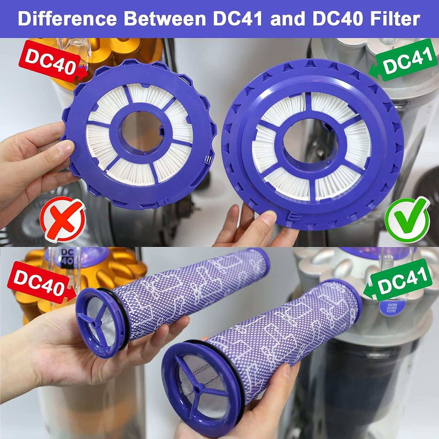 Nezxeiy Vacuum Filters for Dyson DC41 DC65 DC66 UP13 UP20 UP30 - Thumbnail 4