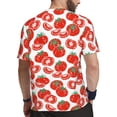 thumbnail image 2 of Wukai Hand Drawn Tomatoes Print Men's Short-Sleeved Mesh T-Shirt,Quick-Dry Short Sleeve Workout T-Shirt-4X-Large, 2 of 8