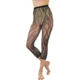 thumbnail image 6 of ToBeInStyle Women's Capri Footless Tights Garden of Flowers Fishnet - One Size, 6 of 6
