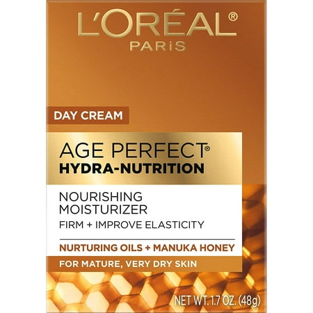L'Oreal Paris Age Perfect Hydra Nutrition Day Cream with Manuka Honey Extract and Nurturing Oils, Paraben Free, 1.7