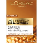L'Oreal Paris Age Perfect Hydra Nutrition Day Cream with Manuka Honey Extract and Nurturing Oils, Paraben Free, 1.7 oz.